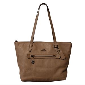 COACH Taylor Tote In Tan Pebble Leather